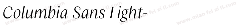 Columbia Sans Light字体转换